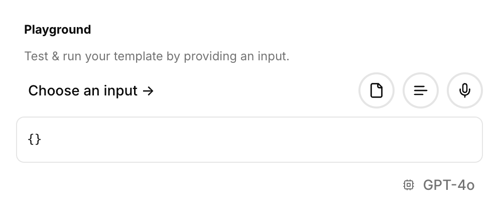 Interface de test de template dans okdata